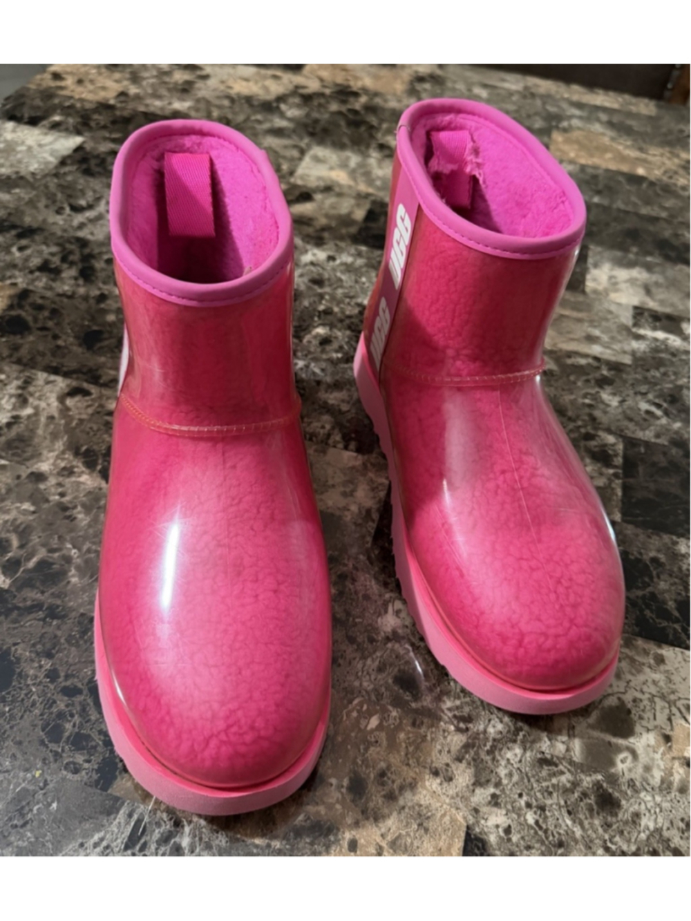 Ugg Classic Clear Mini Winter Snow Rain Boots Size 9 Pink - Picture 8 of 16